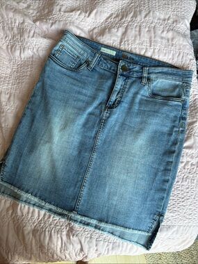 Kut from the Kloth Light Blue Denim Mini Skirt